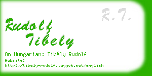 rudolf tibely business card